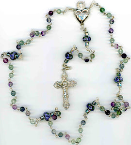 Fluorite Rosary in all Argentium
