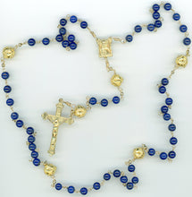 18K Gold Lapis Rosary