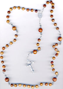 Pope Francis Koa Wood Rosary Beads