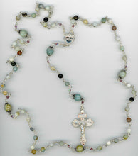Natural Amazonite Rosary in all Argentium Sterling