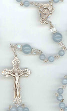 Aquamarine Rosary in Sterling Silver