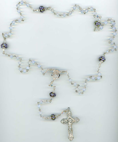 Moonstone Rosary in Sterling Silver